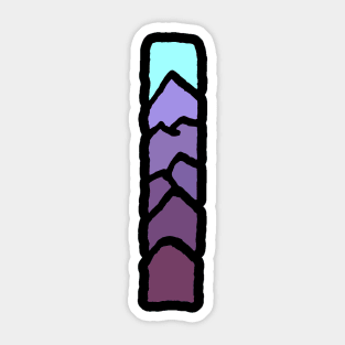 Mountain Color Stripe Tie Sticker